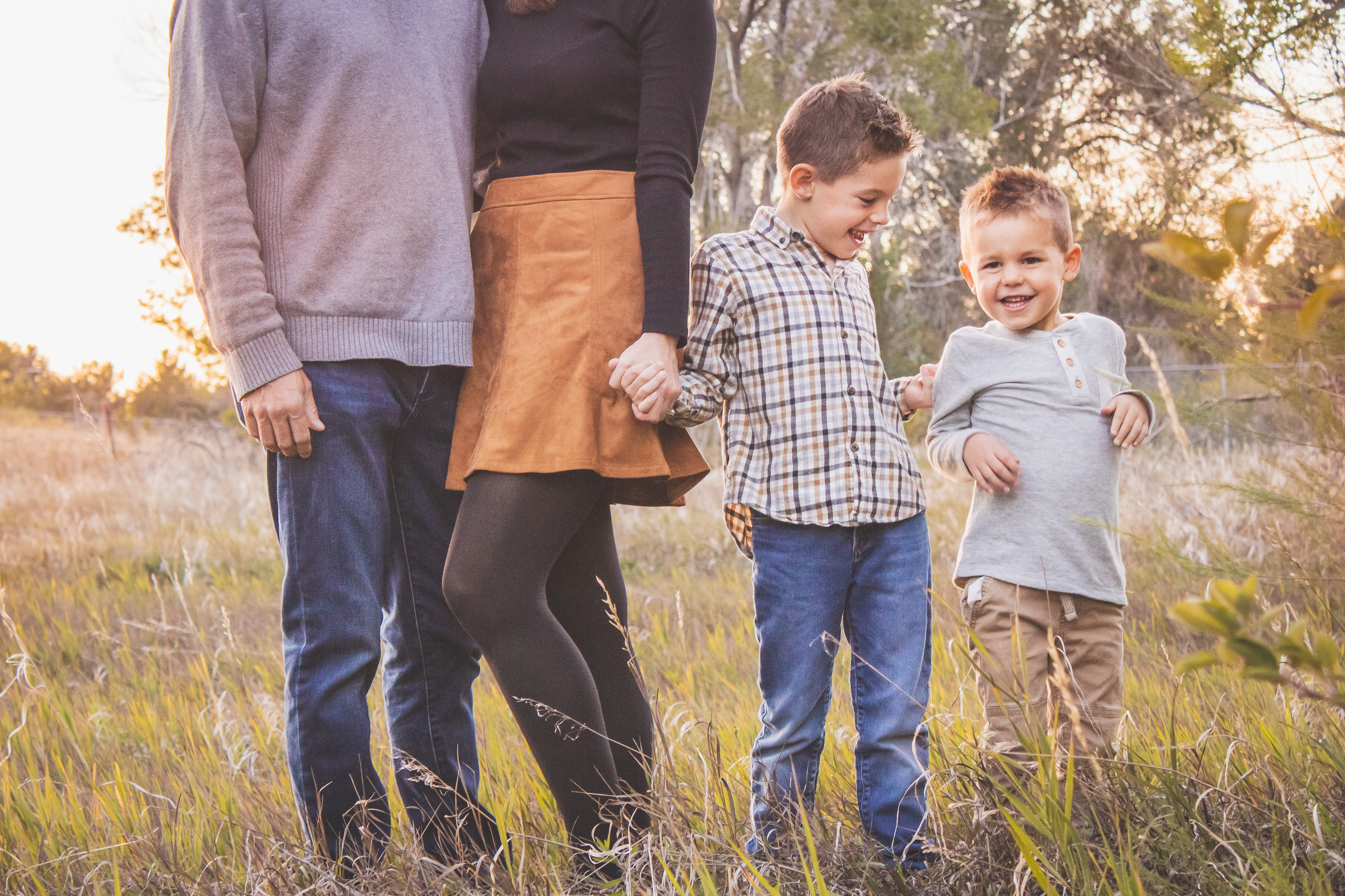 Family photos with smiling kids